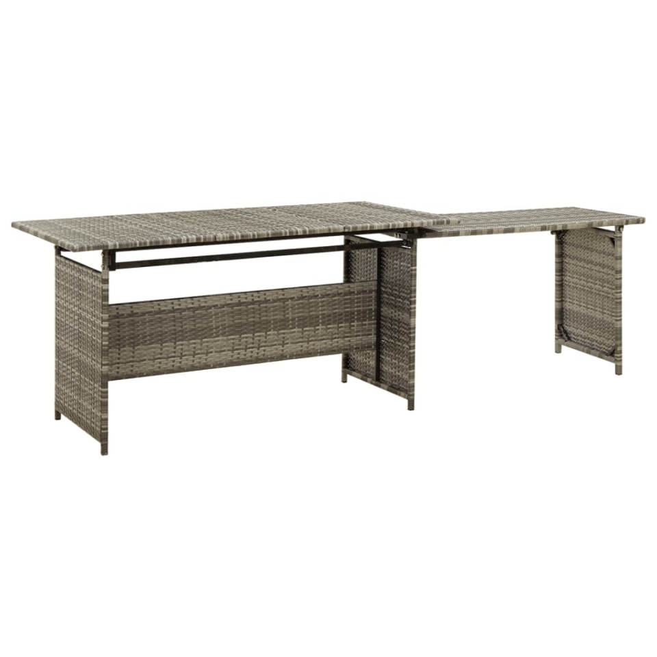 Set mobilier de grădină cu perne, 2 piese, gri, poliratan - 3 | YEO