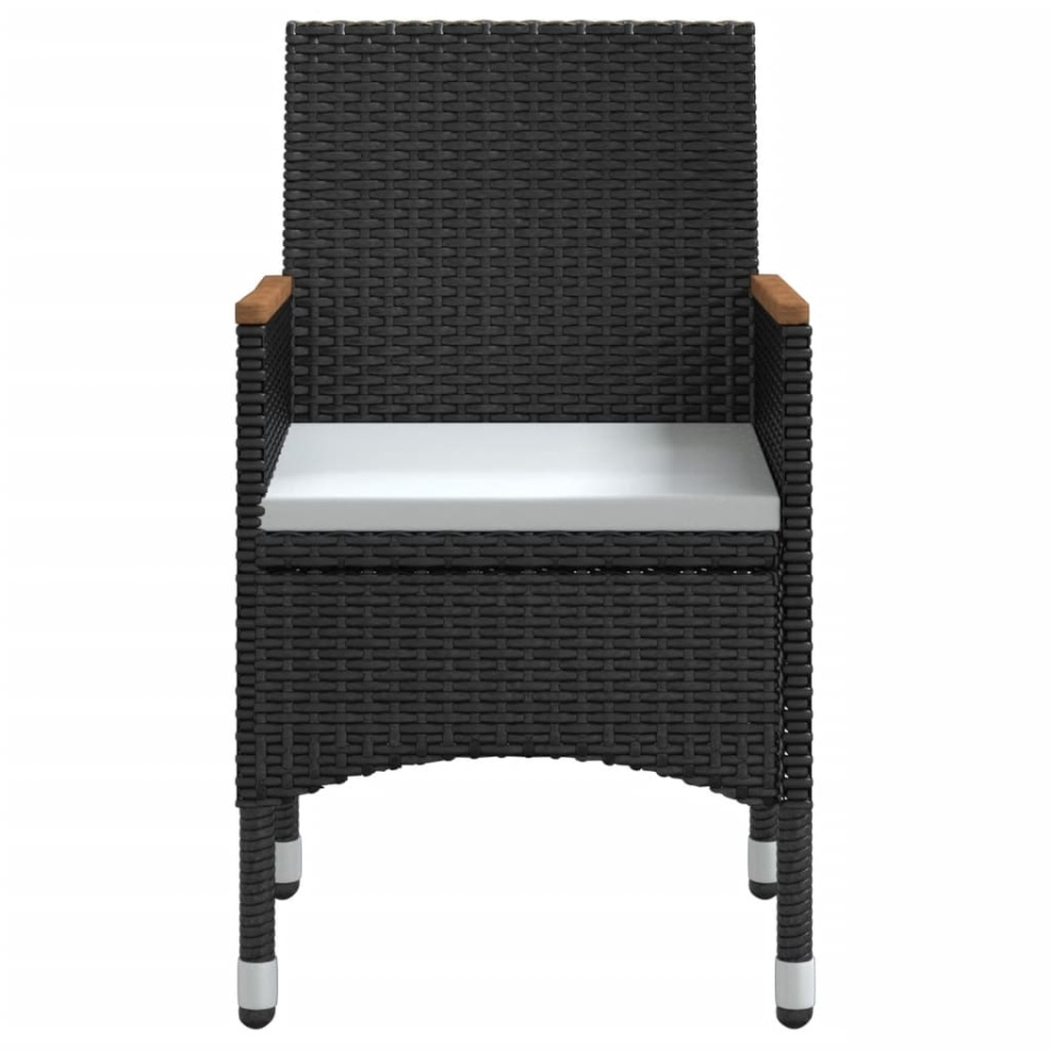Set mobilier de grădină cu perne, 3 piese, negru - 3 | YEO