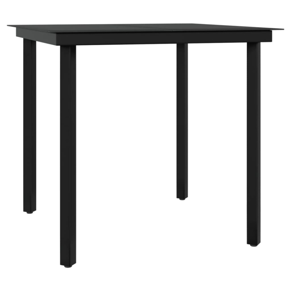 Set mobilier de grădină cu perne, 3 piese, negru - 4 | YEO
