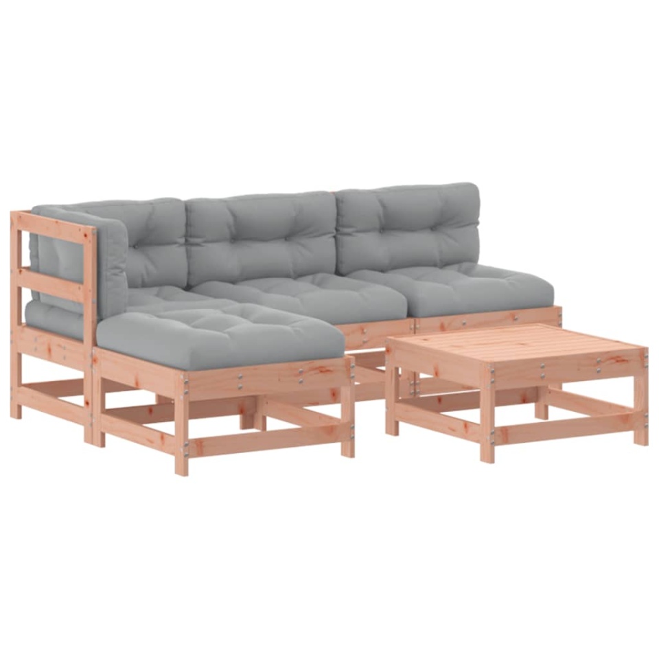 Set mobilier de grădină cu perne, 5 piese, lemn masiv douglas - 1 | YEO
