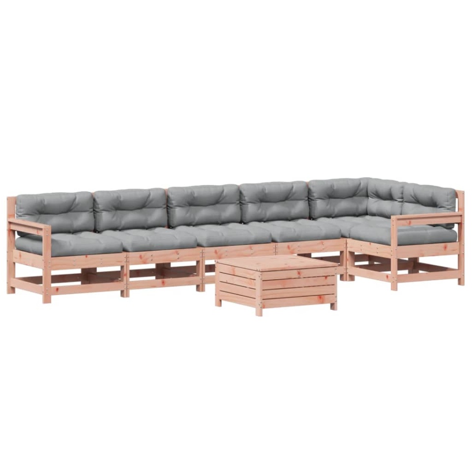 Set mobilier de grădină cu perne, 7 piese, lemn masiv douglas - 1 | YEO
