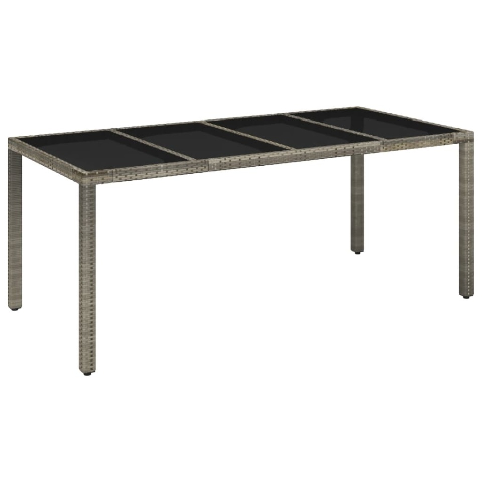Set mobilier grădină cu perne, 9 piese, gri, poliratan - 3 | YEO