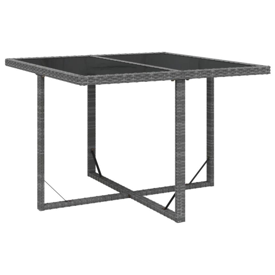 Set mobilier grădină cu perne, 9 piese, gri, poliratan - 3 | YEO