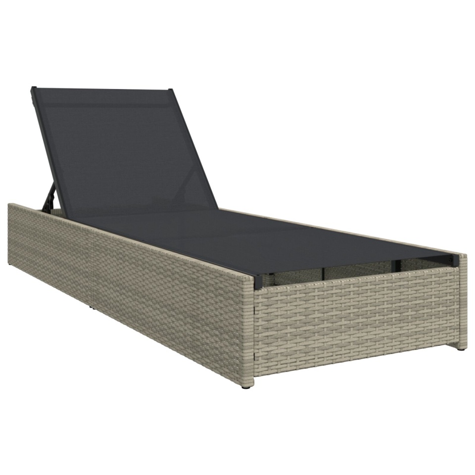 Șezlong Bej 60x200x27 cm Ratan Poliester - 1 | YEO