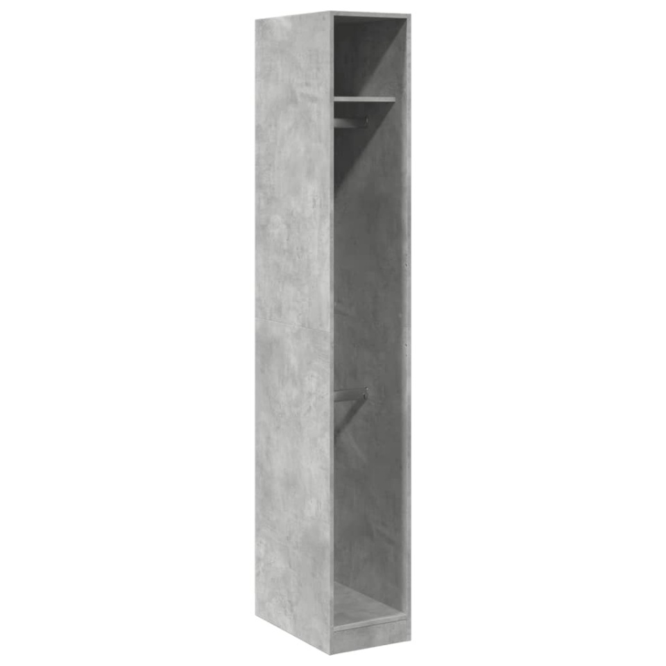 Șifonier, gri beton, 30x50x200 cm, lemn prelucrat - 1 | YEO