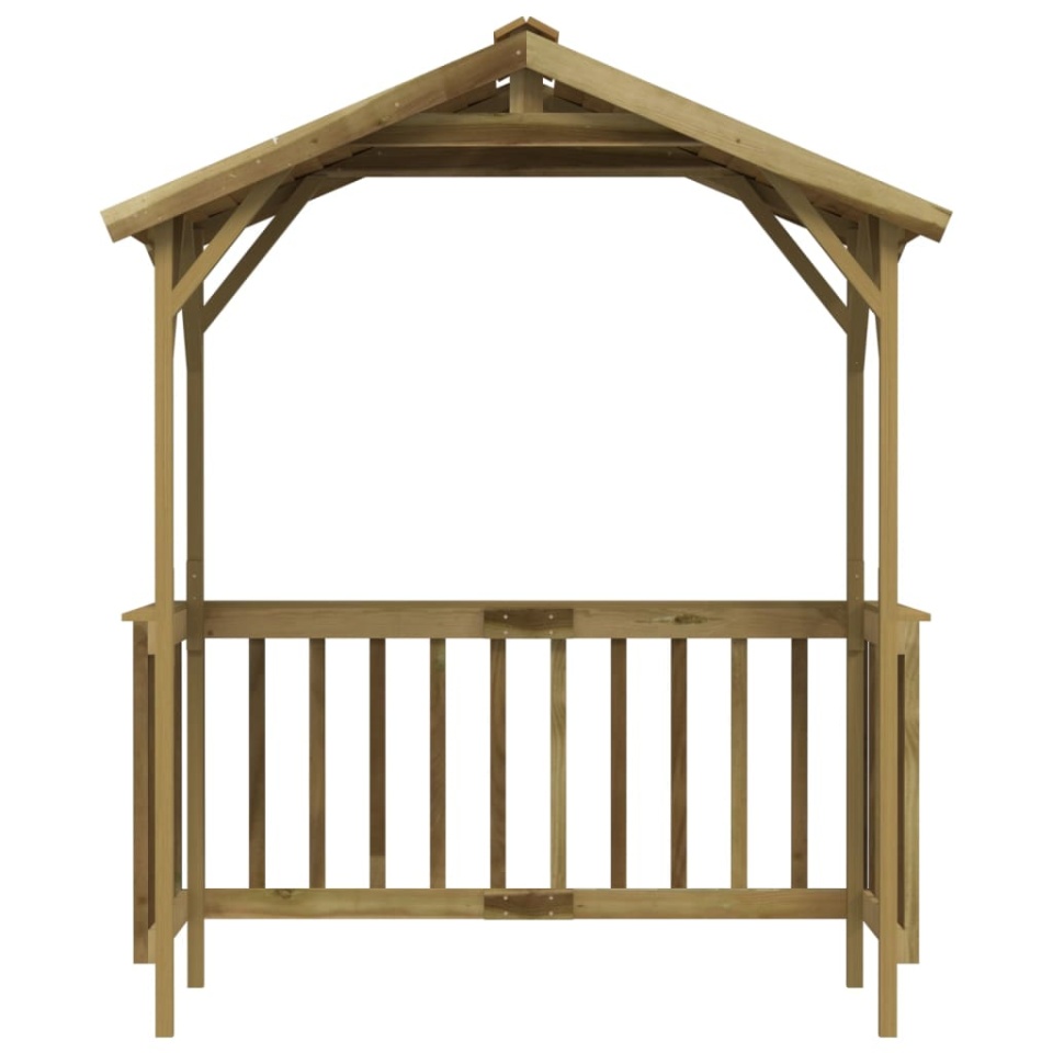 Șopron pentru grătar, 163,5x93x210 cm, lemn de pin tratat - 2 | YEO