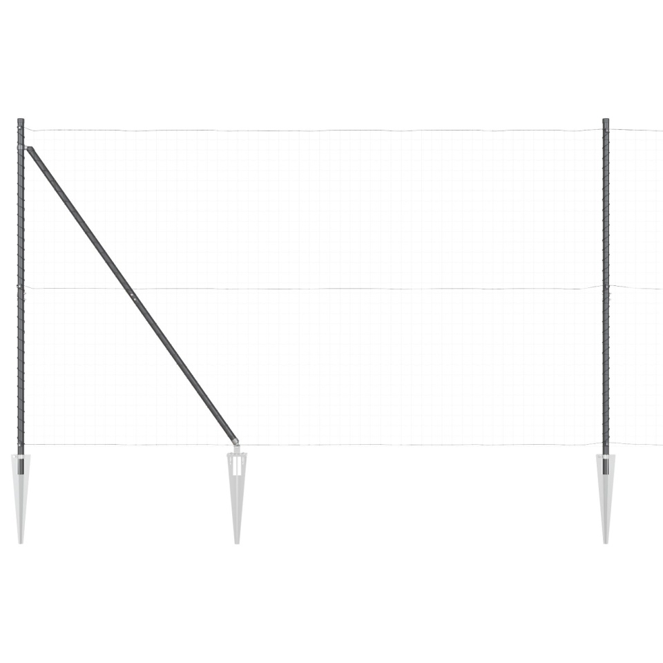 Stâlpi de gard cu spike 26 buc Ø32 mm 170 cm Oțel galvanizat - 3 | YEO