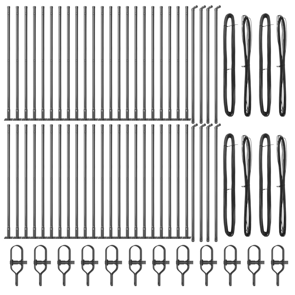 Stâlpi de Gard Set de 52 Gri Beton 3.2 x 3.2 x 70 cm Rezistent - 1 | YEO