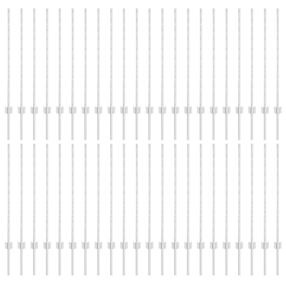 Stâlpi de Împrejmuire 88 pcs U-Channel Argintiu 140 cm Oțel - 1 | YEO