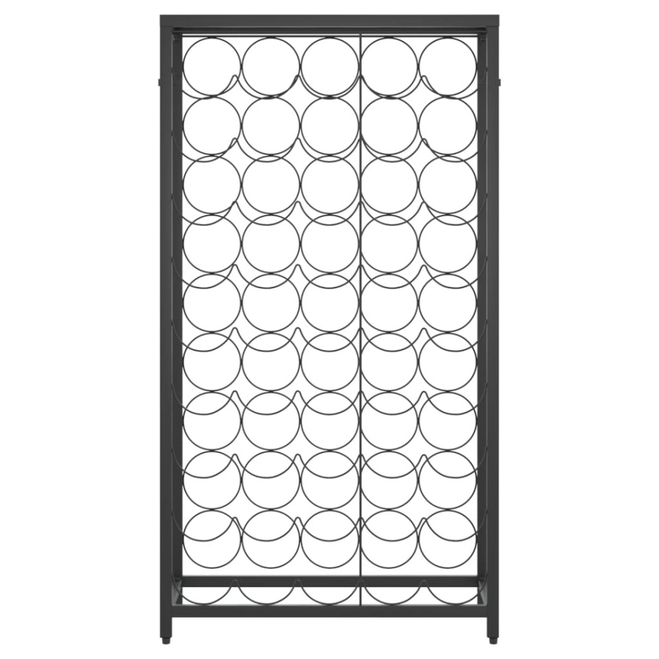 Suport sticle vin, 45 de sticle negru 54x18x100 cm fier forjat - 2 | YEO