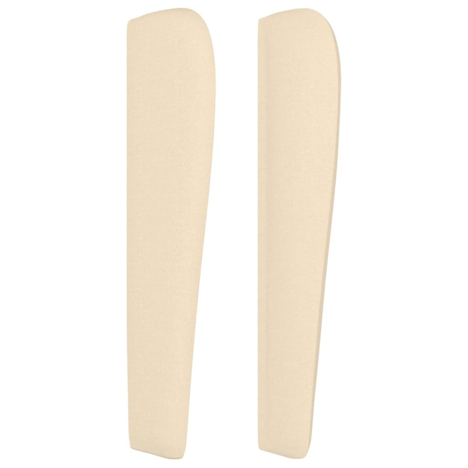 Tăblie de pat cu aripioare, crem, 203x23x118/128 cm, textil - 3 | YEO