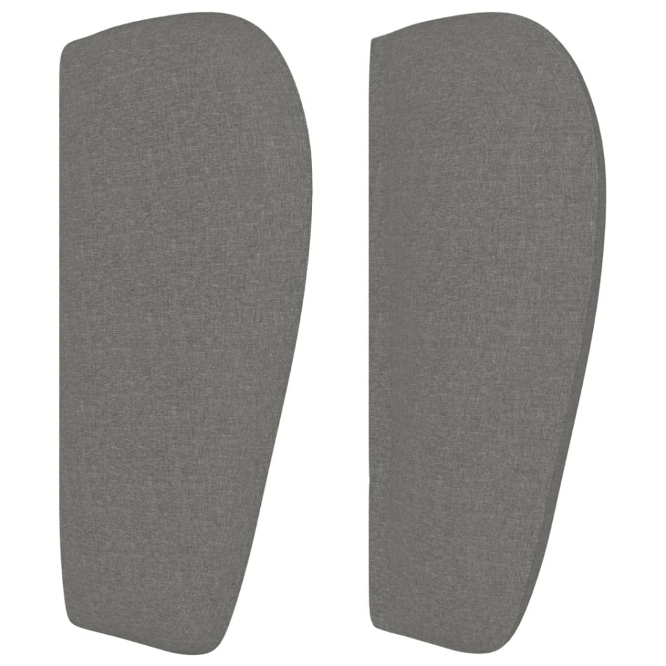 Tăblie de pat cu aripioare gri închis 163x23x78/88 cm textil - 3 | YEO