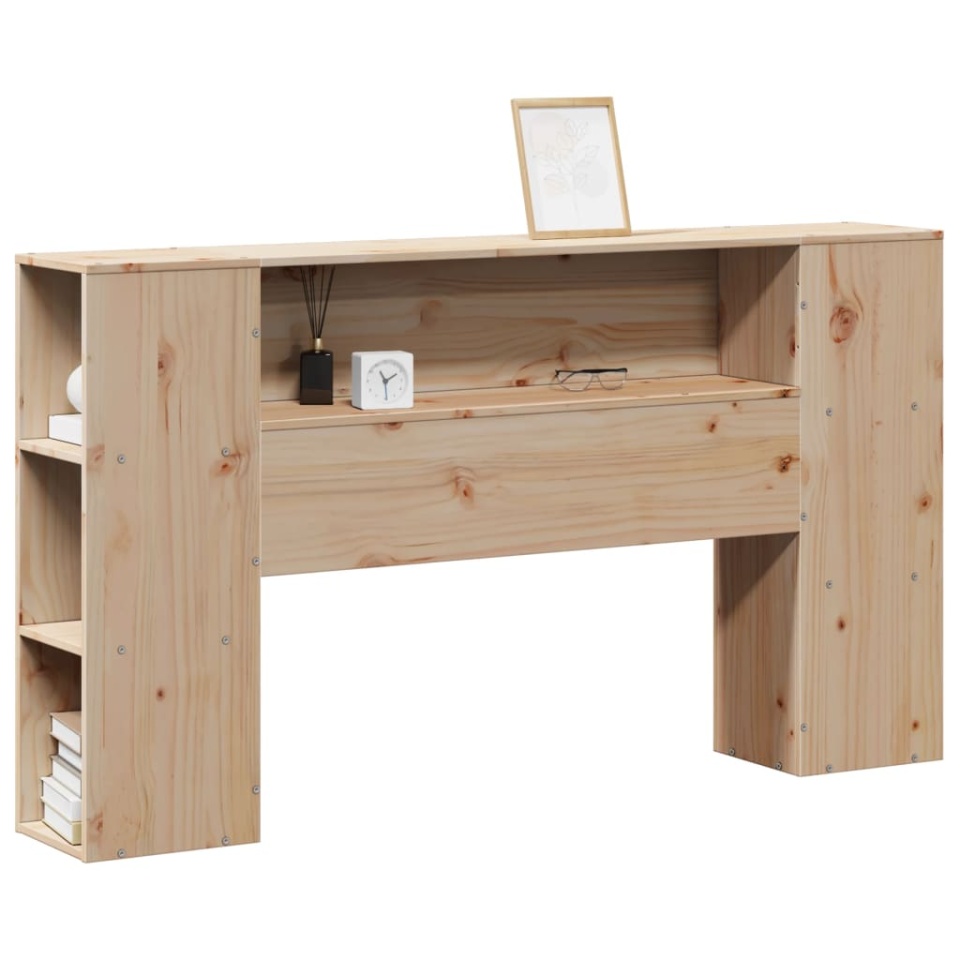 Tăblie de pat cu depozitare, 120 cm, lemn masiv de pin - 1 | YEO