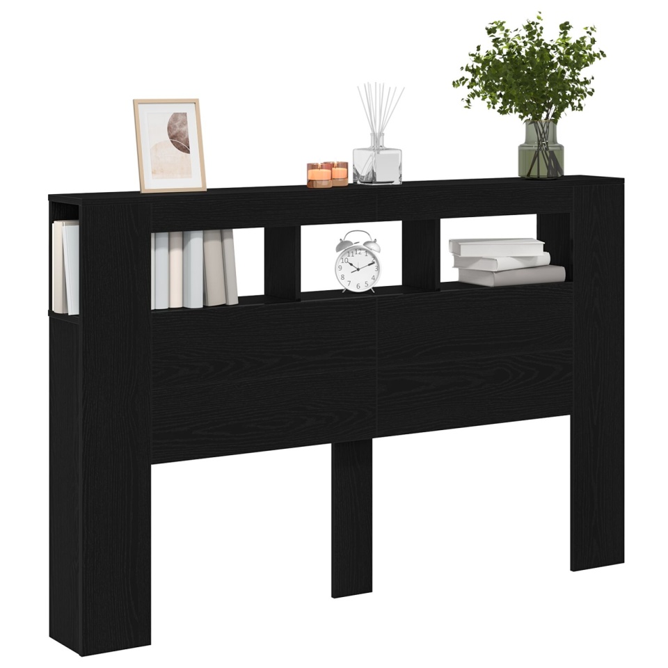 Tăblie LED Negru Stejar 160x18,5x45 cm Lemn prelucrat - 1 | YEO