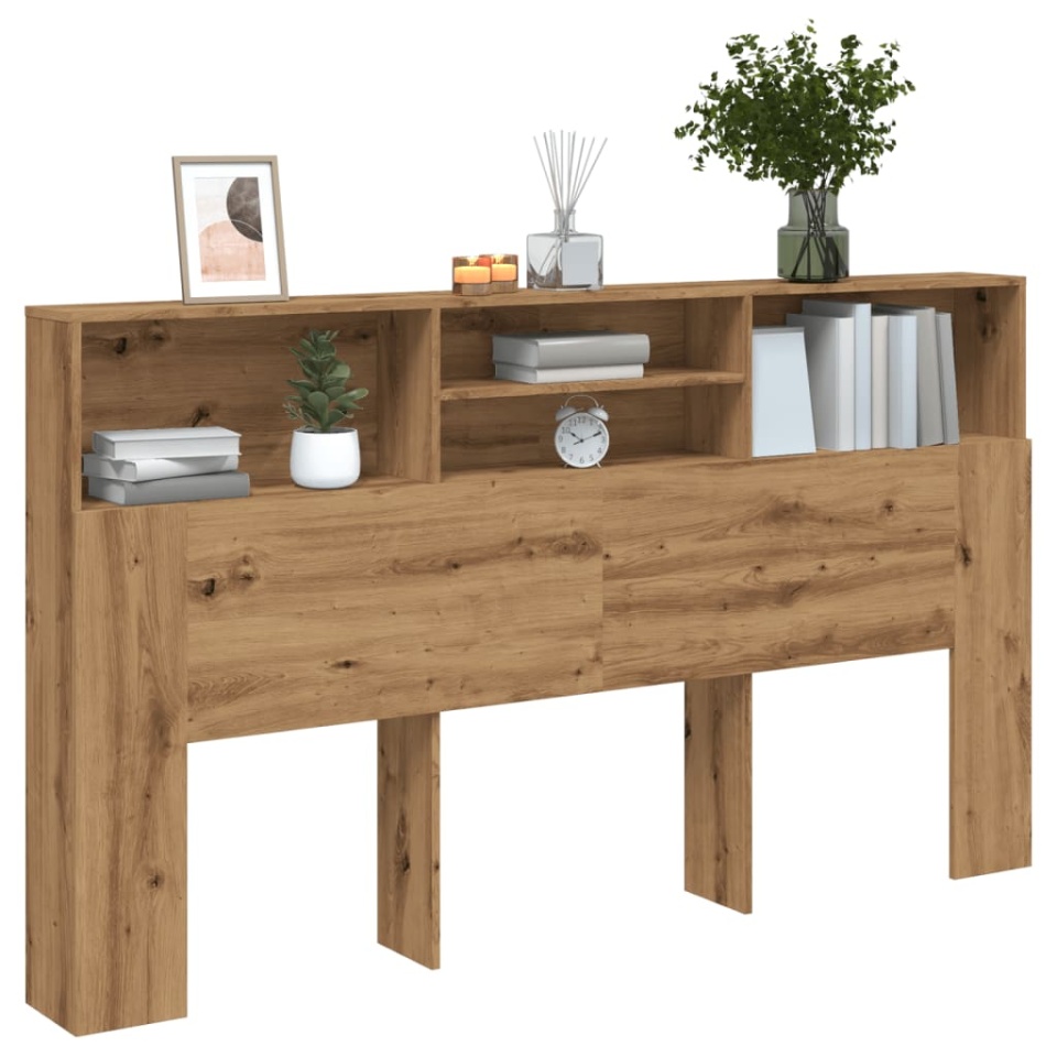 Tăblie pat dulap stejar artizanal 180x19x103,5cm lemn prelucrat