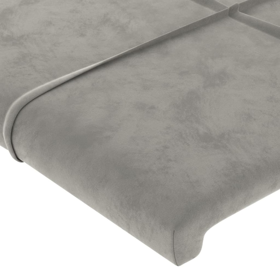 Tăblii de pat, 4 buc, gri deschis, 72x5x78/88 cm, catifea - 3 | YEO