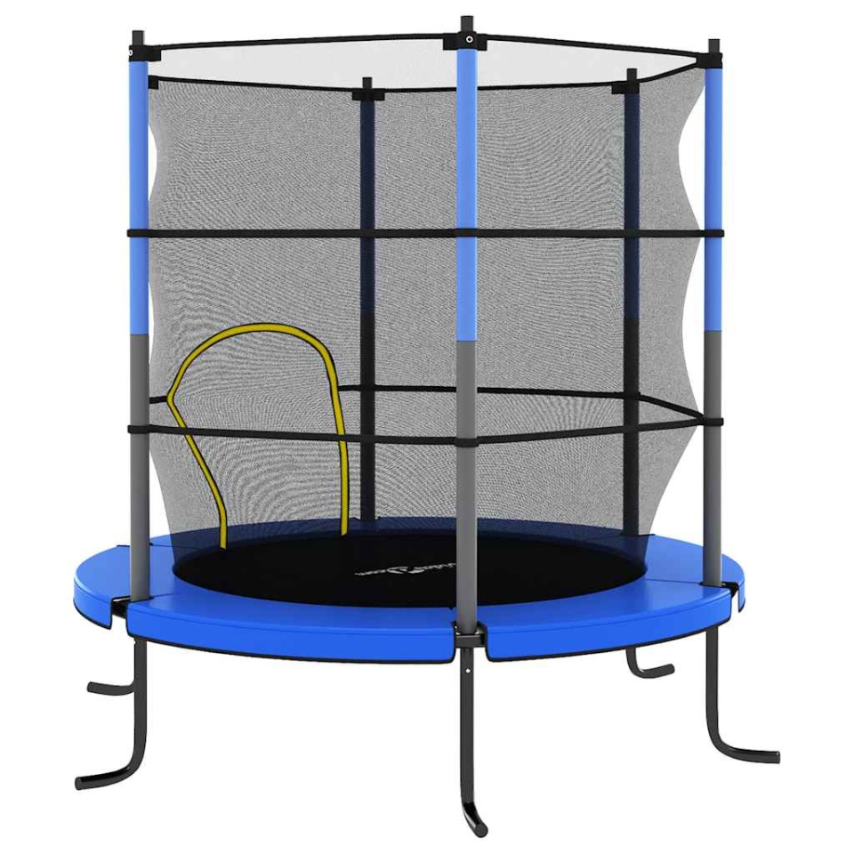 Trambulină cu plasă de siguranță, albastru, 140x160cm, rotund - 3 | YEO