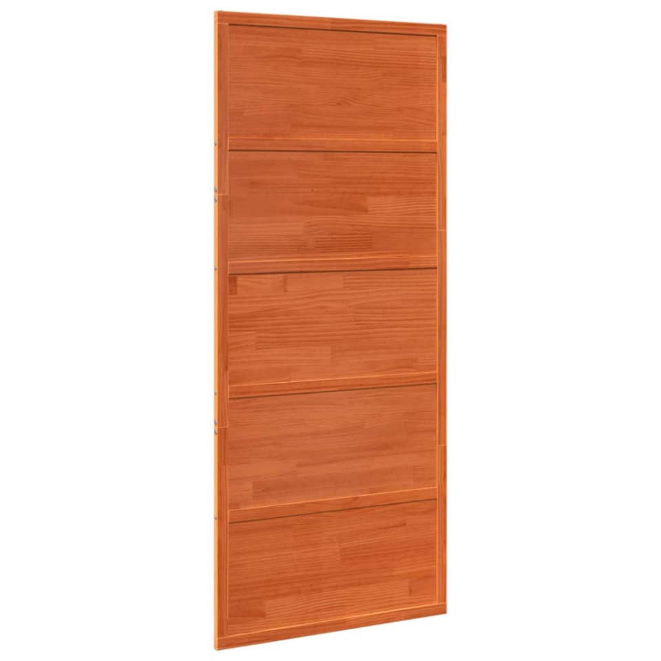 Ușă de hambar, maro ceruit, 90x208 cm, lemn masiv de pin - 1 | YEO