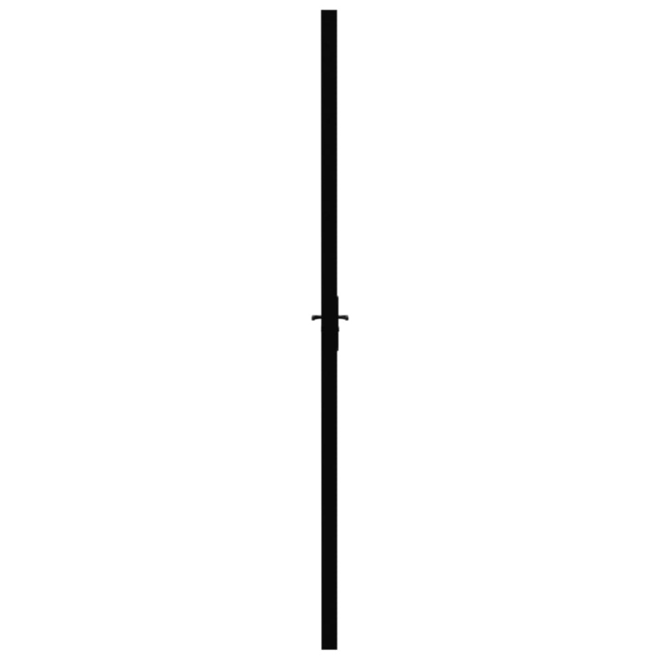 Ușă de interior, negru, 93x201,5 cm, sticlă ESG și aluminiu - 3 | YEO
