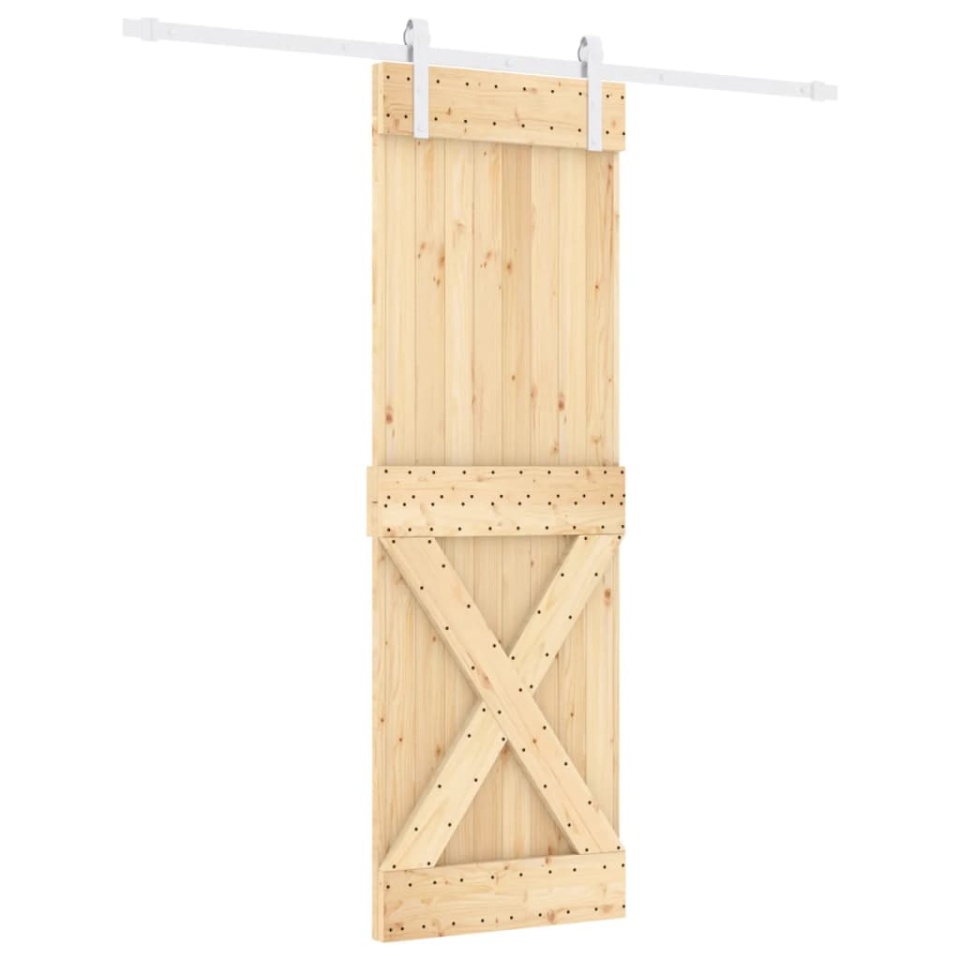 Ușă glisantă cu set de feronerie 70x210 cm, lemn masiv de pin - 1 | YEO