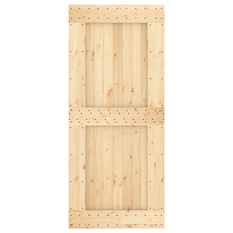 Ușă glisantă cu set feronerie, 90x210 cm, lemn masiv de pin - 3 | YEO