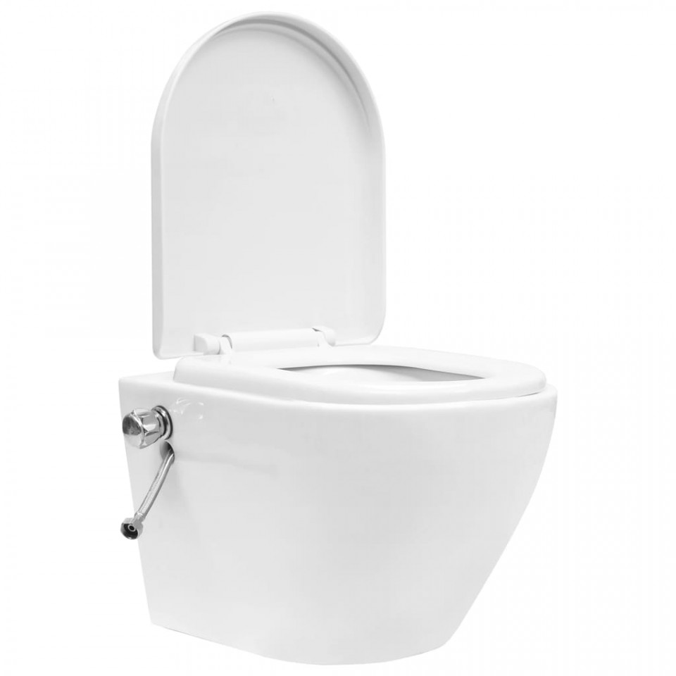Vas de toaletă suspendat cu rezervor încastrat, alb, ceramică - 1 | YEO