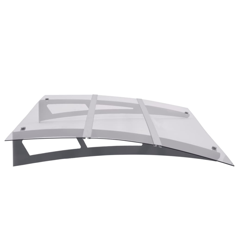 Baldachin ușă argintiu și transparent 150x90 cm PET - 2 | YEO