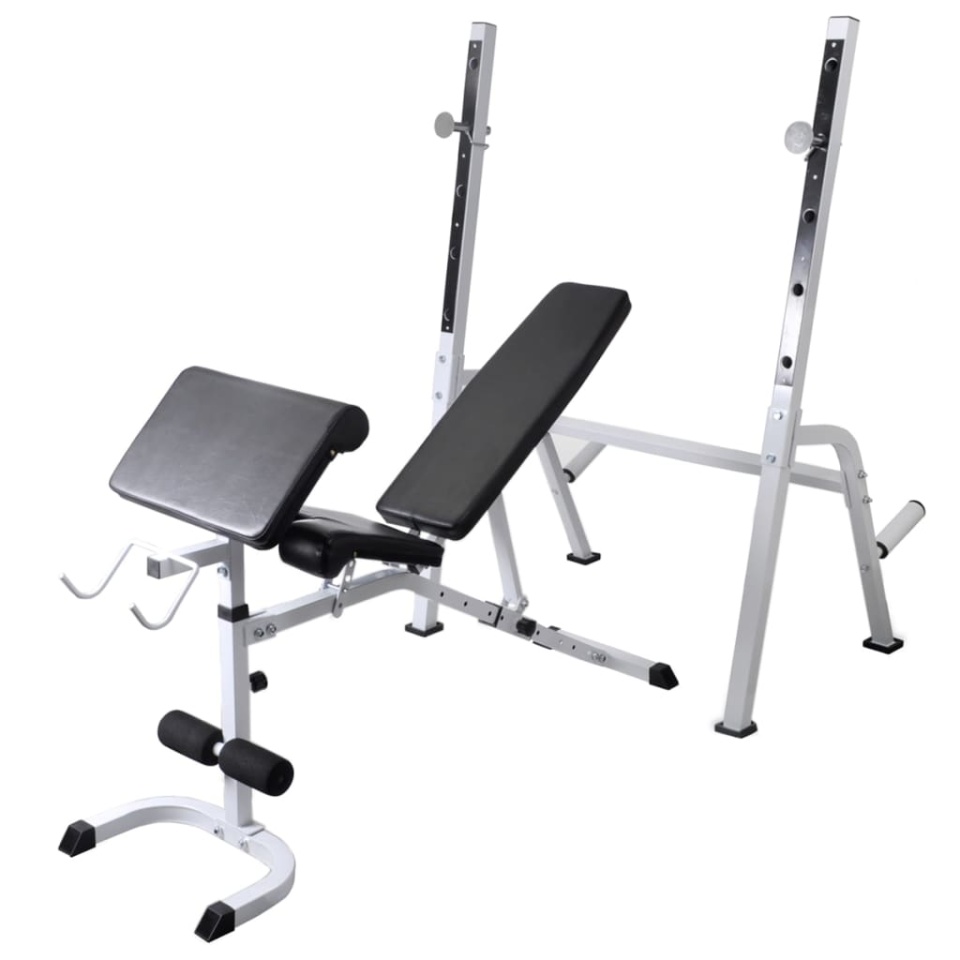 Bancă antrenament rastel greutăți, set haltere/gantere, 60,5kg - 1 | YEO