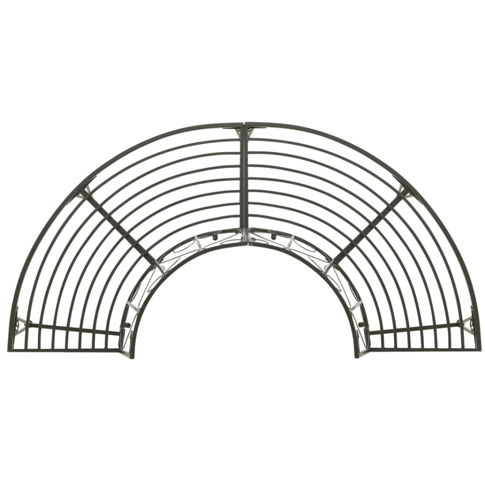 Bancă de copac semicirculară pentru grădină, 160 cm, oțel - 2 | YEO