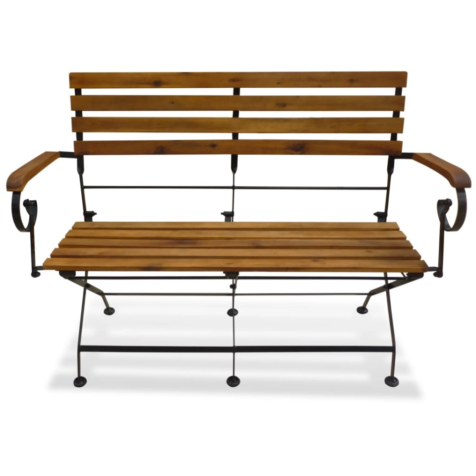 Bancă de grădină pliabilă, 112 cm, lemn masiv de acacia - 1 | YEO