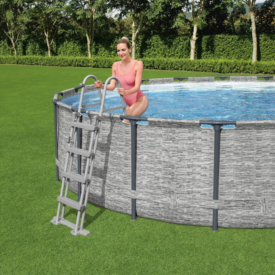 Bestway Scară de siguranță piscină cu 4 trepte Flowclear, 122 cm - 1 | YEO