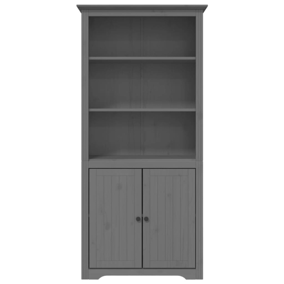 Bibliotecă BODO, gri, 82x40x173 cm, lemn masiv de pin - 2 | YEO
