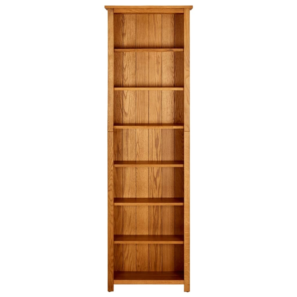 Bibliotecă cu 7 rafturi, 60x22x200 cm, lemn masiv de stejar - 1 | YEO