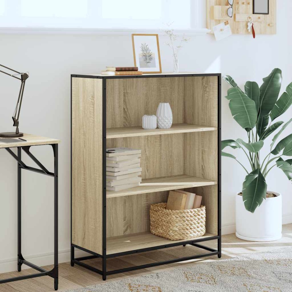 Bibliotecă, stejar Sonoma, 80,5x35x107,5 cm, lemn prelucrat - 2 | YEO