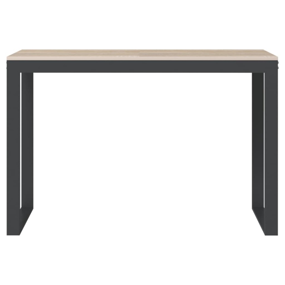 Birou de calculator, negru/stejar, 110x60x73 cm, lemn prelucrat - 2 | YEO
