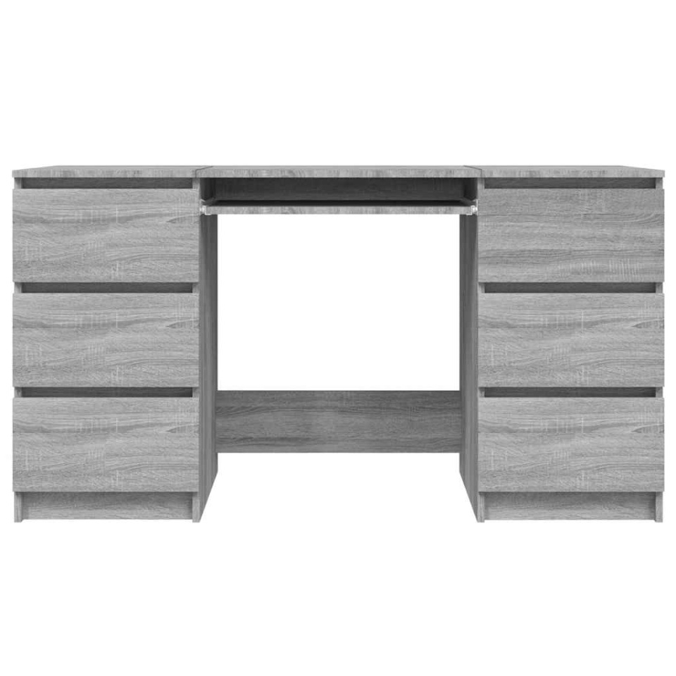 Birou, gri sonoma, 140x50x77 cm, lemn prelucrat - 2 | YEO