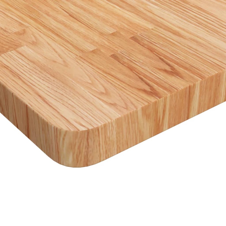 Blat masă pătrat maro deschis 70x70x4 cm lemn stejar tratat - 2 | YEO