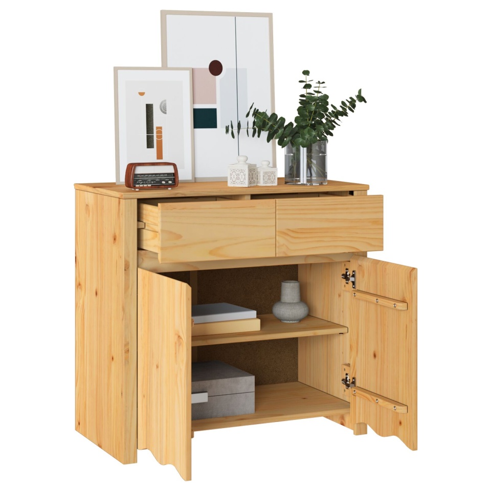 Bufet DRAMMEN 79x43x75,5 cm Lemn Masiv de Pin - 2 | YEO
