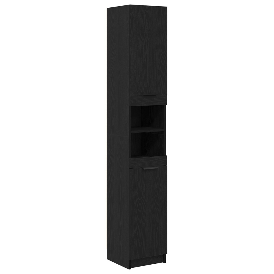 Cabinet de baie din stejar negru - 32x34x188.5 cm - 1 | YEO