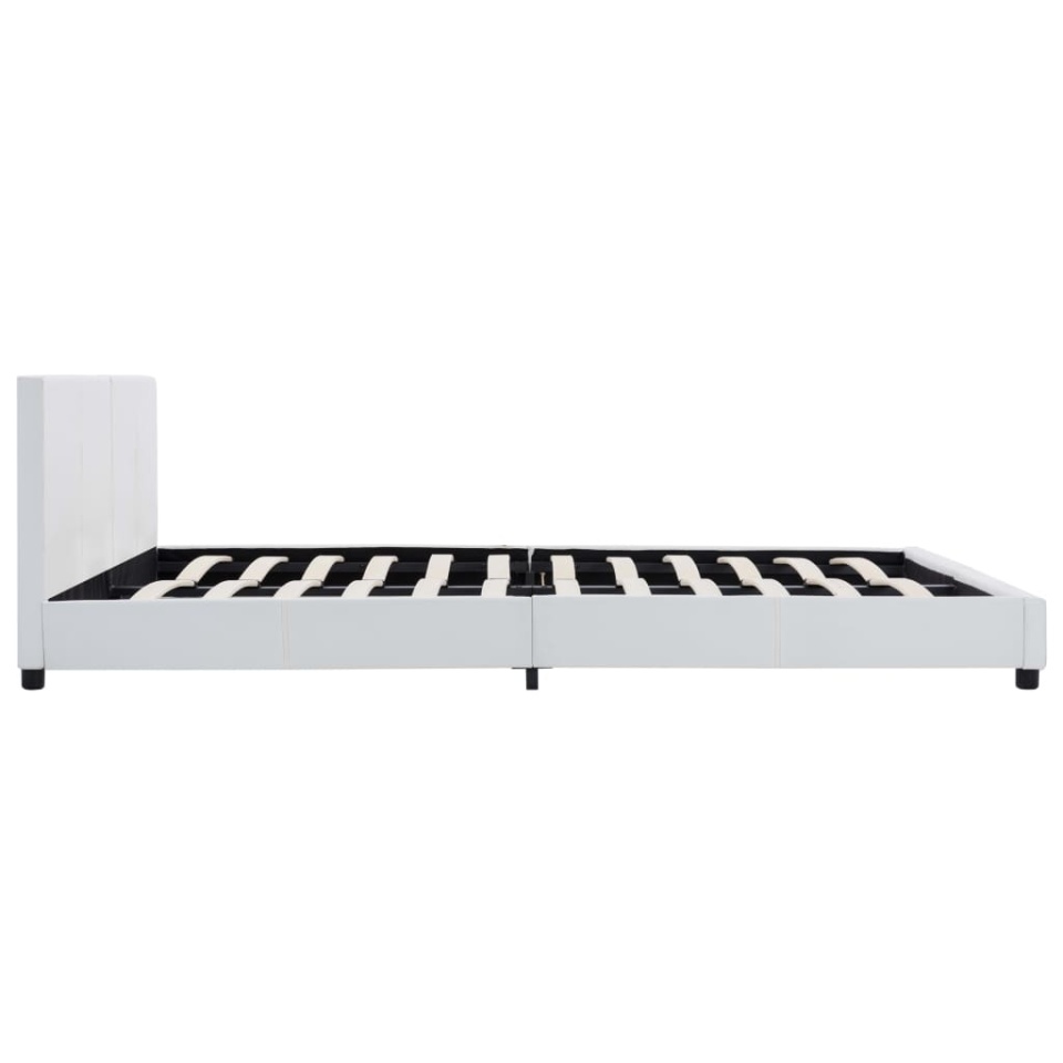 Cadru de pat, alb, 180x200 cm, piele ecologică - 3 | YEO