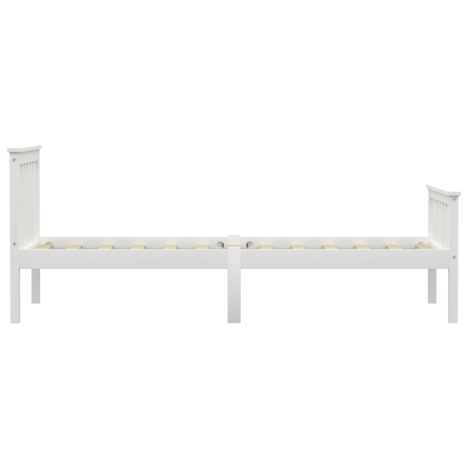 Cadru de pat, alb, 90 x 200 cm, lemn masiv de pin - 3 | YEO