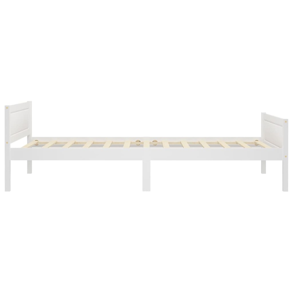 Cadru de pat, alb, 90x200 cm, lemn masiv de pin - 2 | YEO