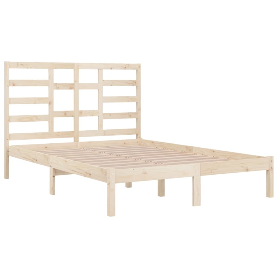 Cadru de pat mic dublu, 120x190 cm, lemn masiv - 3 | YEO
