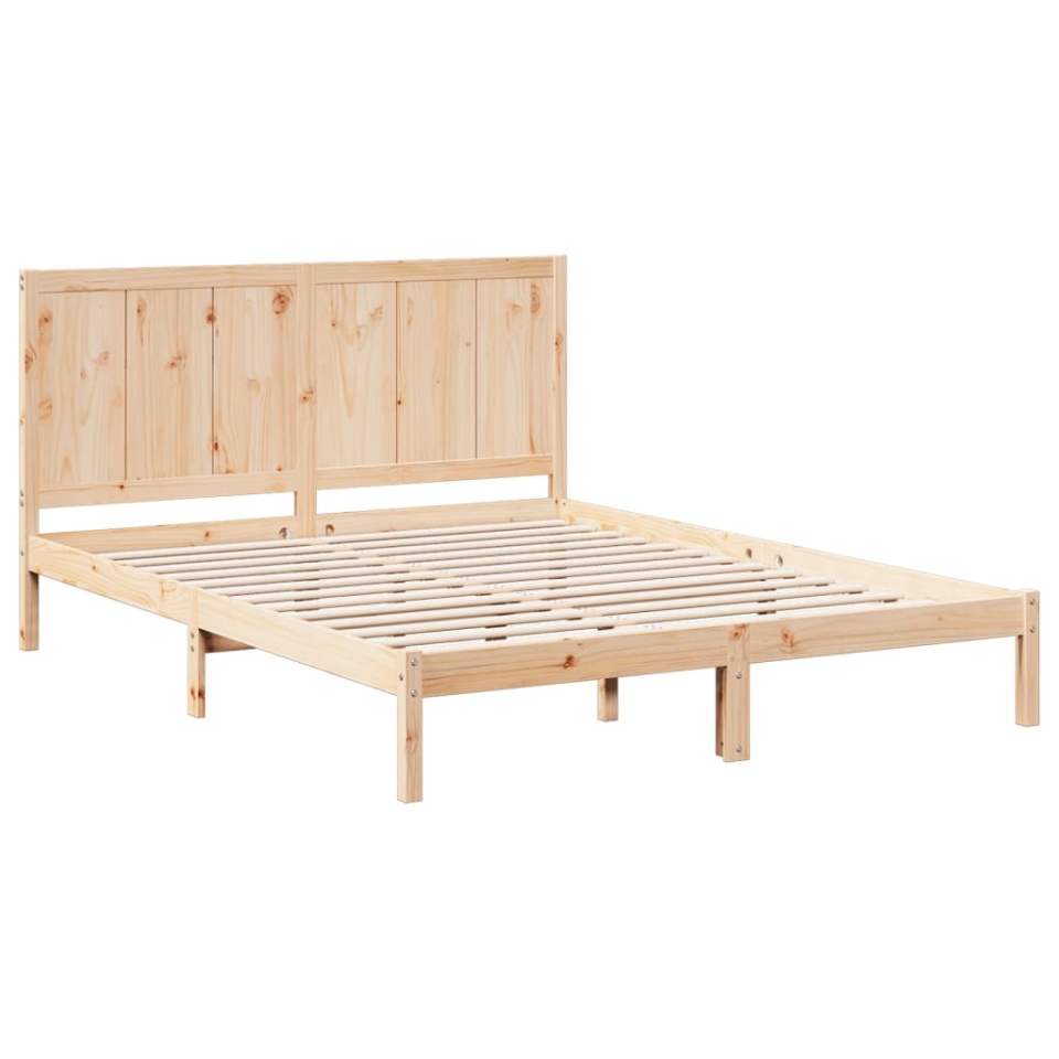 Cadru pat foarte lung fără saltea, 140x210 cm, lemn masiv - 2 | YEO