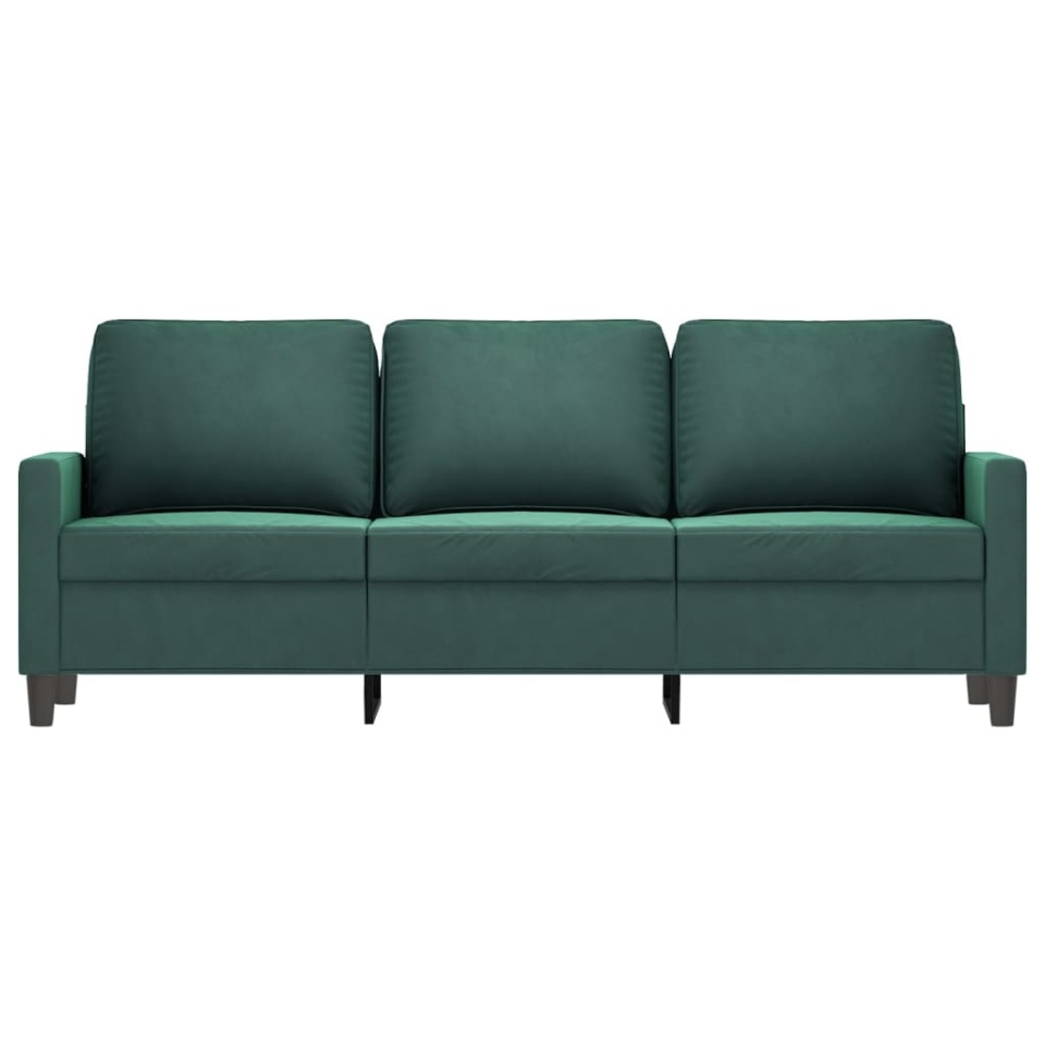 Canapea cu 3 locuri, verde închis, 180 cm, catifea - 2 | YEO