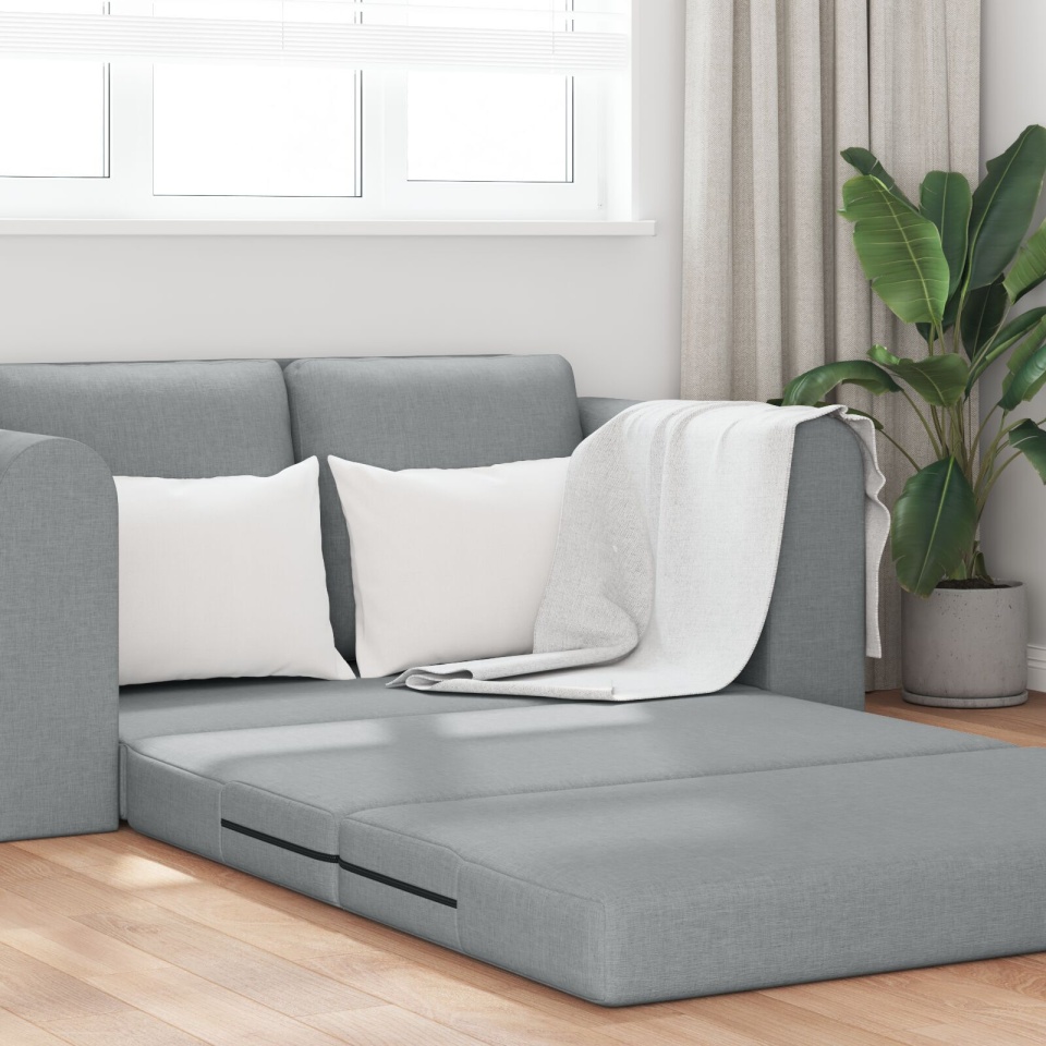 Canapea extensibilă 2 în 1 Gri deschis 148x71x83 cm Fabri - 2 | YEO