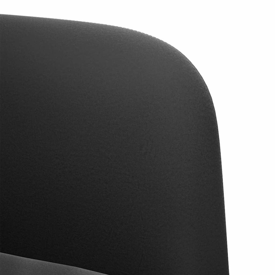 Canapea Scaun cu Cotiere Negru 54 cm Catifea - 4 | YEO