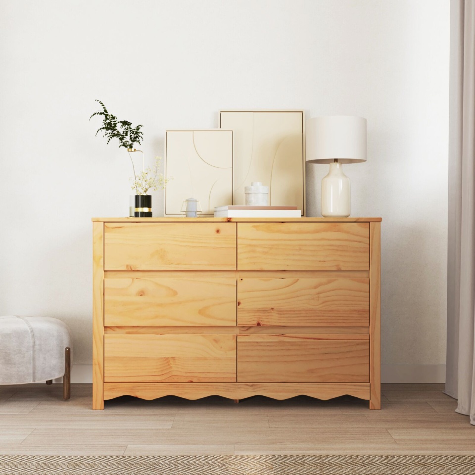 Comodă DRAMMEN 111x43x73,5 cm Lemn masiv de pin - 3 | YEO