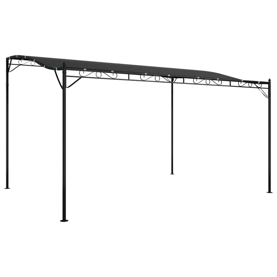 Copertină, antracit, 4x3 m, 180 g/m², material textil și oțel - 1 | YEO