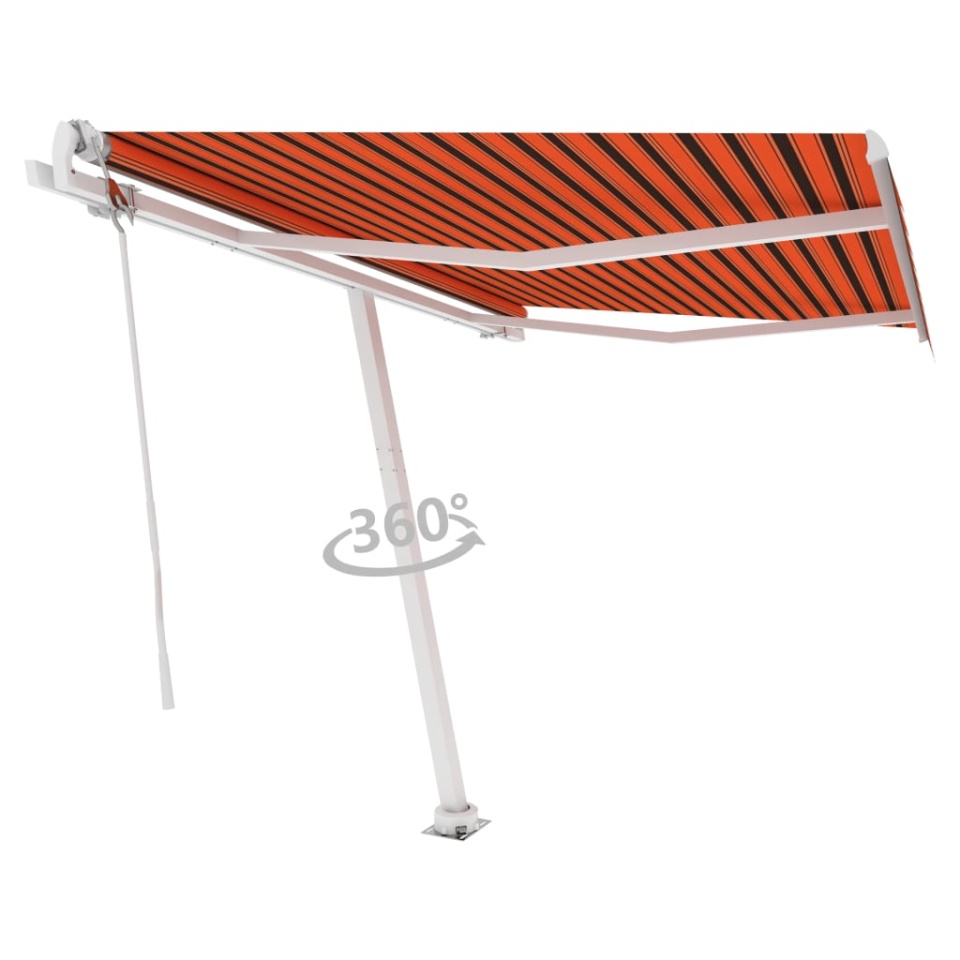 Copertină autonomă retractabilă automat oranj&maro 300x250 cm - 2 | YEO